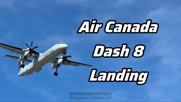 Air Canada - Da Havilland Dash 8 Plane Landing at Toronto. Plane Spotting in Canada. #aviation