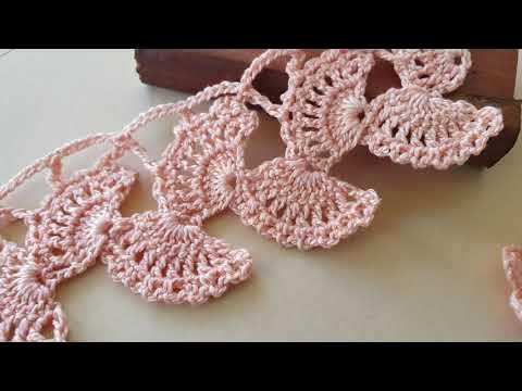 Preciosa Puntilla de Encaje  Orilla tejida a Crochet 💕 