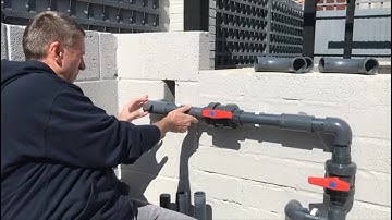 New Telford Koi Pond Part 18 - Start of the Pipework plumbing.