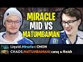 MIRACLE mid vs MATUMBAMAN - No Mercy Fountain Camp 7.22 Dota 2