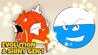 Pokemon Evolution FULL Generation 1 Animation 🌟 Shiny