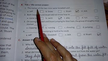 A Mouse Belief, Exercise, Class -4 , Moral Science .