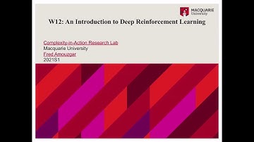 Week 12: An Introduction to Deep Reinforcement Learning