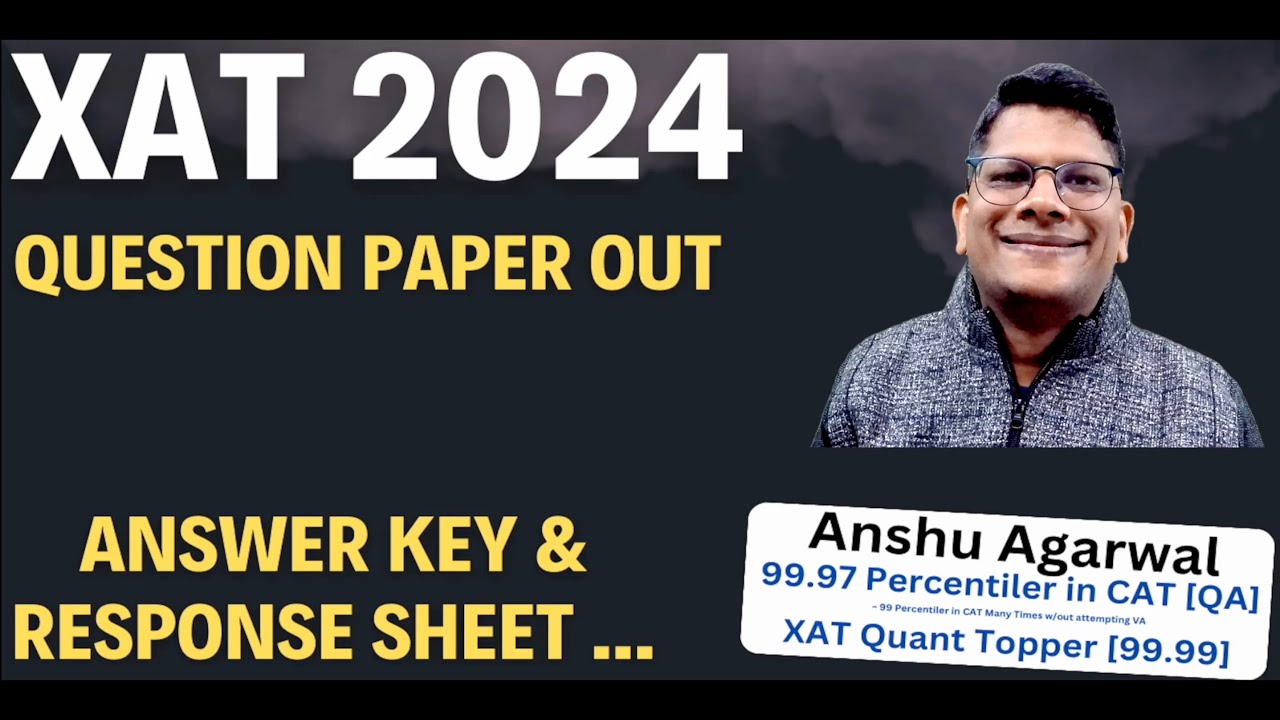 XAT 2024 Official Question Paper - YouTube
