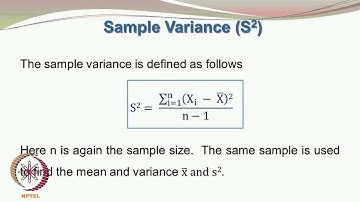 Mod-01 Lec-10 Random samples: Sampling distribution of the mean (Part A)