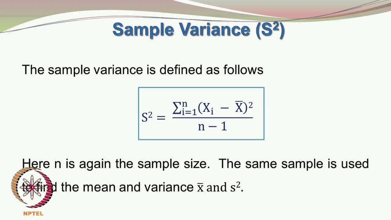 Mod-01 Lec-10 Random samples: Sampling distribution of the mean (Part A ...