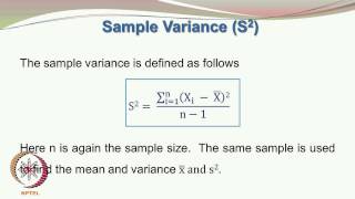 Mod-01 Lec-10 Random samples: Sampling distribution of the mean (Part A)