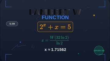 Solving 2^x + x = 5 Using the Lambert W Function | Step-by-Step Explanation