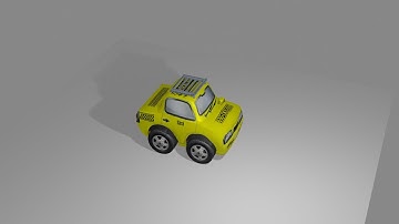 Blender Low Poly Cartoon Taxi 3D Modeling With Texture