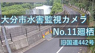 大分市 水害監視カメラNo.11 廻栖地区 のライブ映像