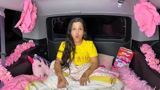 شفا نامت في سيارة - تحدي 24 ساعة في السيارة 24Hours Challenge in Car