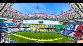 Inter-Lazio, coreografia da togliere il fiato per i campioni d'Italia