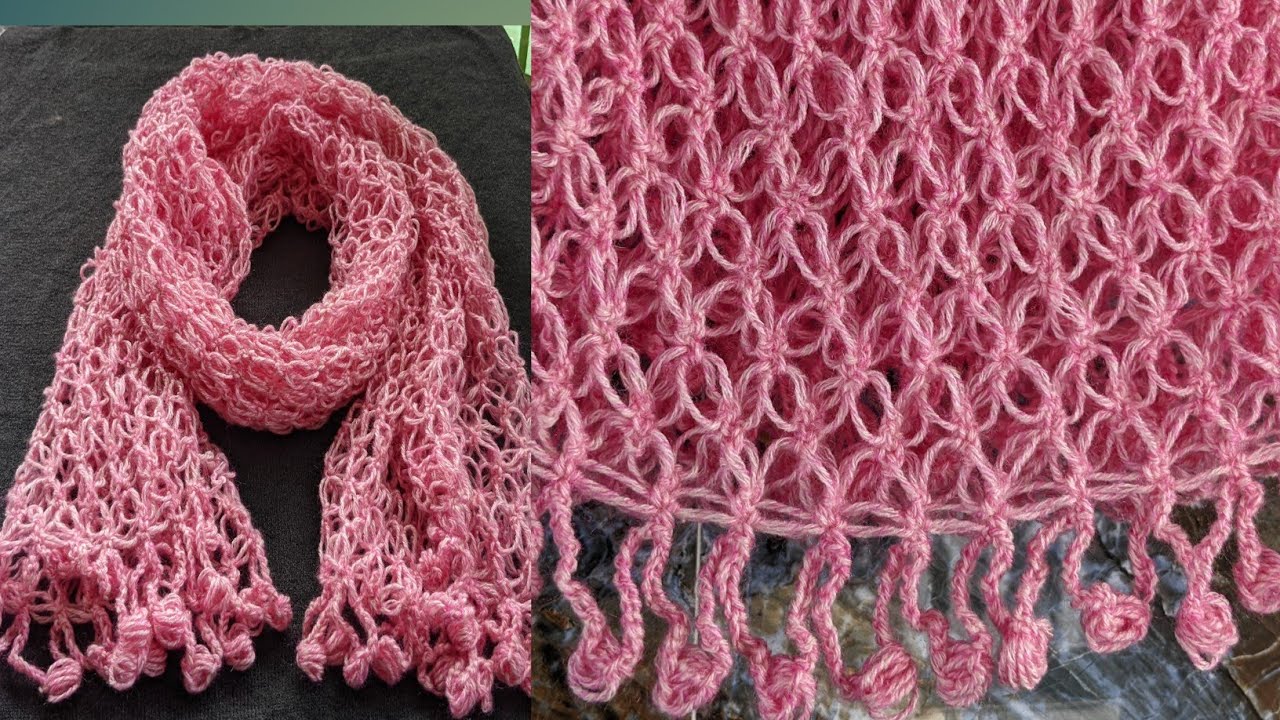 How to crochet Solomon's knot scraf/The love knot stitch. YouTube