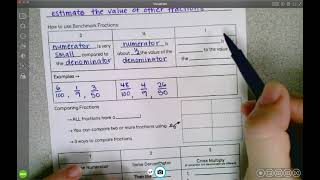 ISN 2 6 Benchmark Fractions & Comparing Fractions
