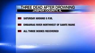 Three are dead after drowning in Jasper County, Illinois.