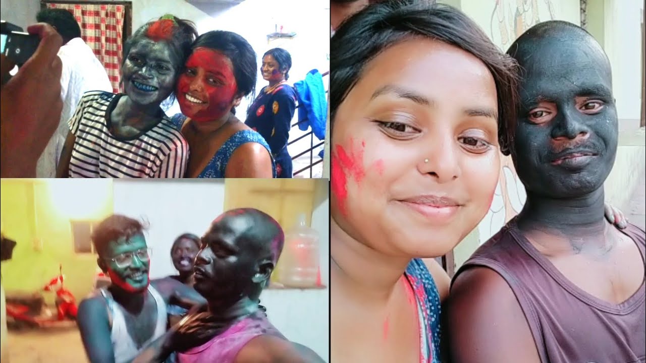 ऐसा होली खेलते आपने कभी नहीं देखें होंगे मजा आया बहुत 😂😂🥰🥰 ..NikkyVlog ..Nikky_Vlog ..nikkyvlog