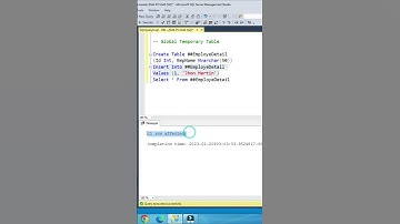 How to Create Local & Global Temporary Table in SQL Database | Learn SQL | @DataScience2023