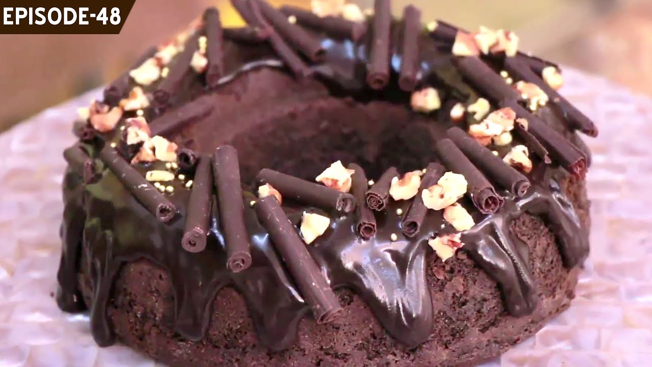 Learn how to make a healthy Vegan Chocolate Cake with a quick and easy chocolate and walnut garnish