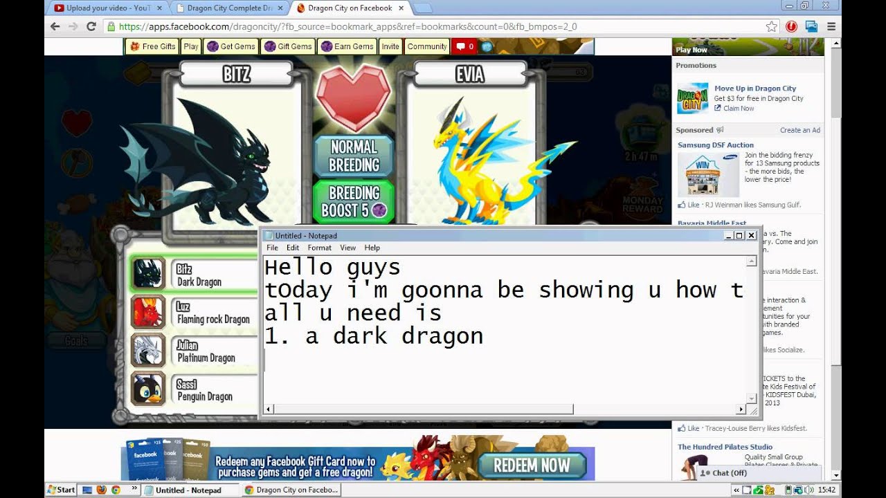 Dragon city how to get a neon dragon YouTube