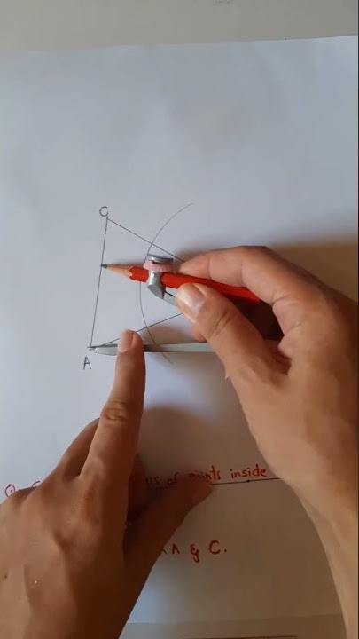 Constructing LOCUS of points inside a triangle| O Level Math #shorts #geometry #ytshorts #triangles
