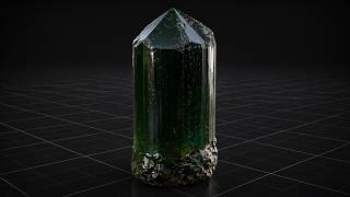 Realistic Dark Crystal Mineral Gemstone - 4K PBR High-Poly 3D Model