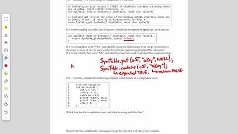 COS217 Spring 2020 Midterm Problem 3
