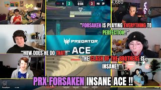 VALORANT pros and streamers react to PRX f0rsaken's insane ACE against T1