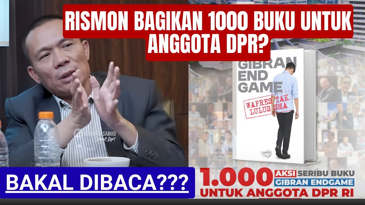STRATEGI RISMON SIANIPAR AKANKAH BERHASIL? 1000 BUKU AKAN DIBAGI GRATIS ...