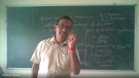 BTech2021A2 | How to measure the wavelength of Electron Wave | Dr Mohan L  Verma