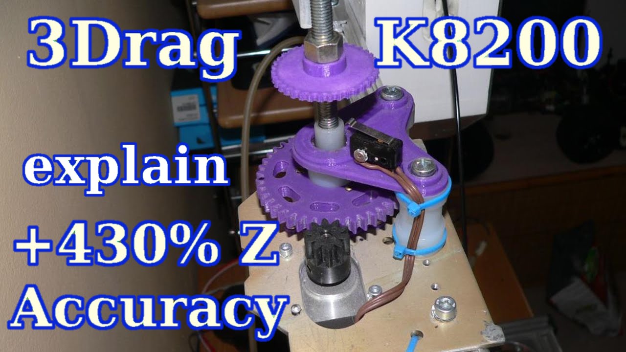 3D printer DIY 3Drag Z central axis zero wobble +430% Accuracy - Explain