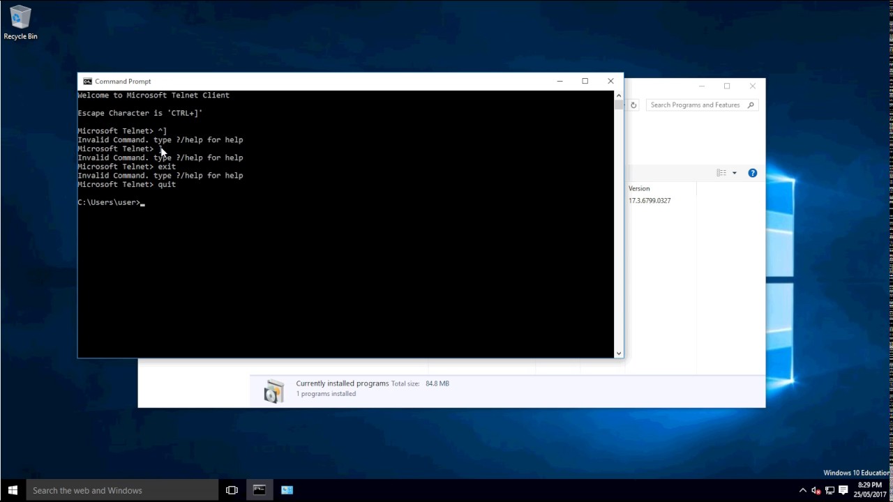 How to install telnet on Windows 18