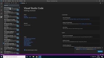 Instalação do Visual Studio Code para trabalhar com PHP no Windows