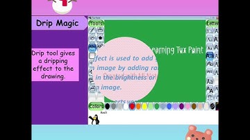 Tux Paint🐧  - Use of Stamp, Edges, & Drip Effect