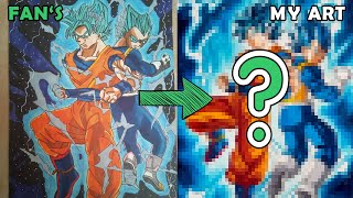 Drawing Goku and Vegeta SSGSS Power Beyond | Redraw fan's Drawing