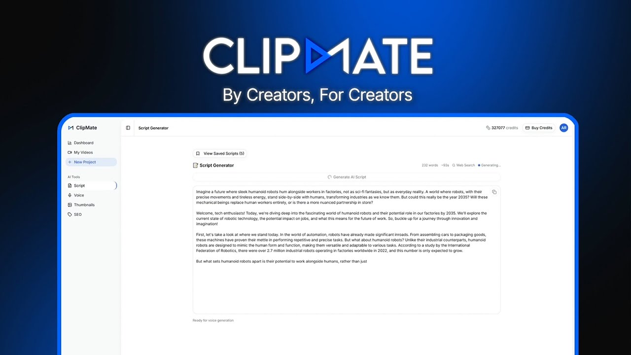 Clipmate: The AI Platform Built by Creators, for Creators