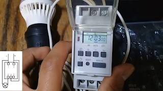 Como instalar o armar un Temporizador o timer eléctrico digital tipo carril DIN 16A 220V Programador