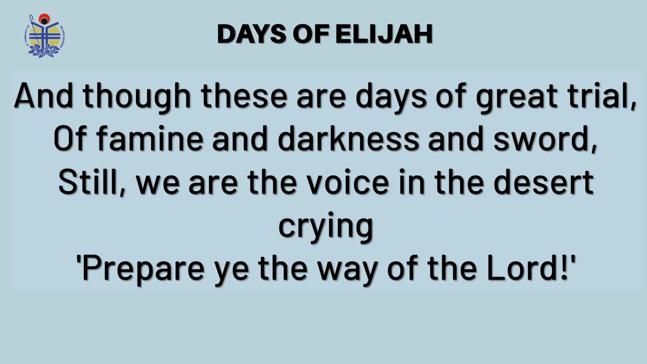 Days of Elijah (Lyrics) | Praise Song | - YouTube