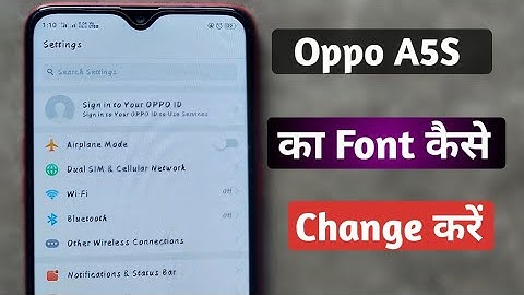 Oppo A5S ka font kaise change kare || Tech VM