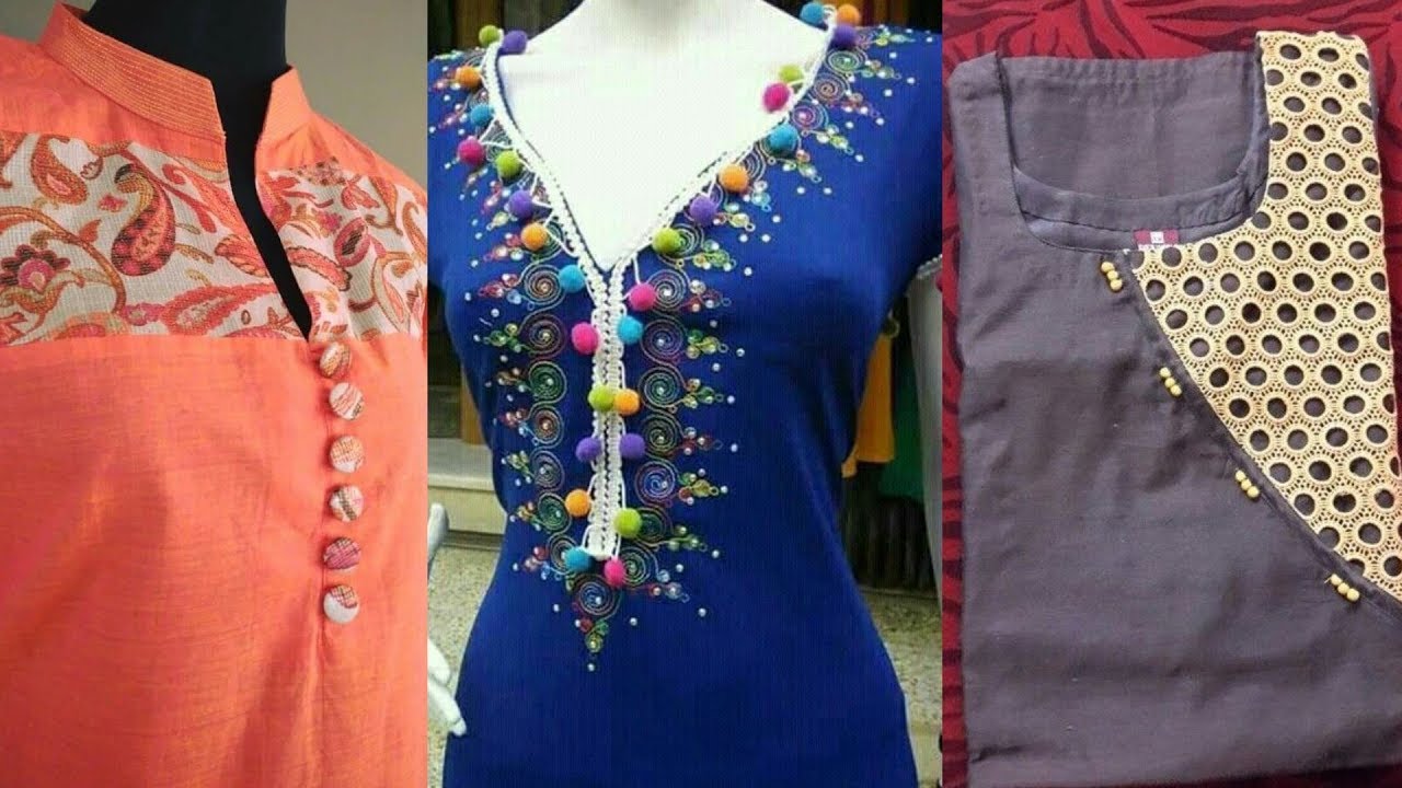 TOP 35 NEW NECK DESIGNS 2018 Neck Designs With Button neck designs