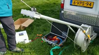 Testing the DaWinchi electrical paragliding winch with self-tow.