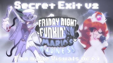 fnf Mario Madness v2 Secret exit v2 Act 1 Fanmade Art + visuals