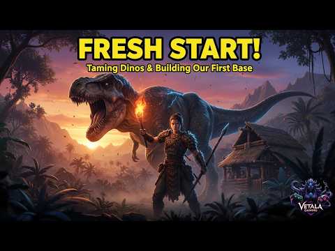 🔴 LIVE | ARK: Survival Evolved | Fresh Start • Taming Dinos • Base Building | Vetala Gaming 🦖🔥