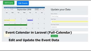 CRUD-Event Calender: Update Event in Laravel (Full-Calender) - Step 4/5