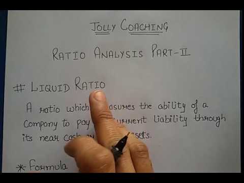 #2 Ratio Analysis:- Liquid Ratio/Quick Ratio/Asset Test Ratio with Numerical by JOLLY Coaching