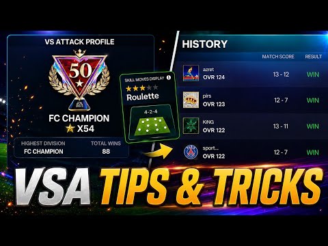 VSA MASTERCLASS - Best Formation, Skill Moves & Mistakes to Avoid for 50★