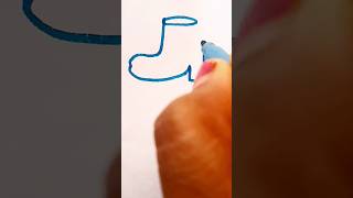 Boots Drawing 👢🥾😱😱#shorts #art #artist #drawingforkids #easydrawing #easy #boots