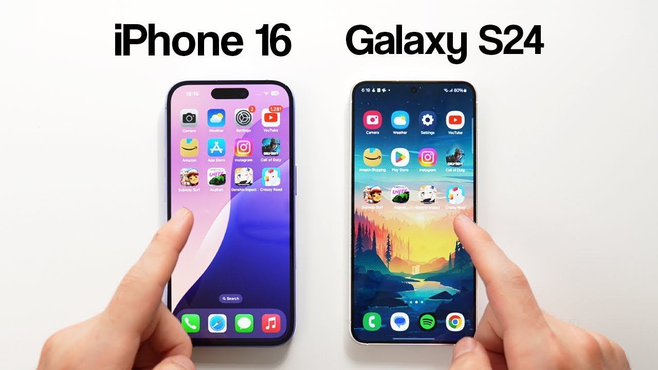 iPhone 16 vs Galaxy s24 Speed Test - YouTube
