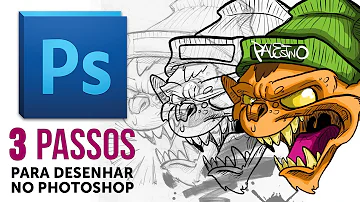 Como pintar as linhas de um desenho no Photoshop?