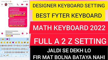 FB MATH FYTER KEYBOARD 2022 | MATH LONG PRESS CAPITAL FYTER KEYBOARD