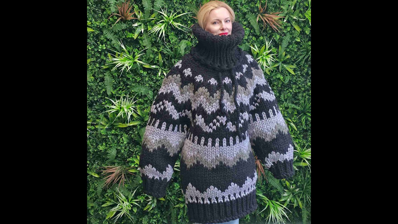 The heaviest hand-knitted Nordic wool sweater? 7.4 kg of pure wool 